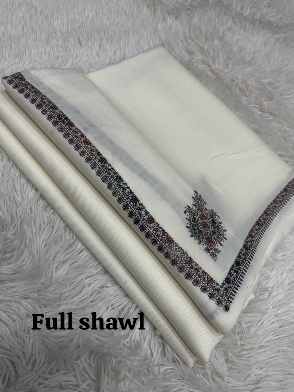 Hand Embroidery PASHMINA 3pcs with full shawl.