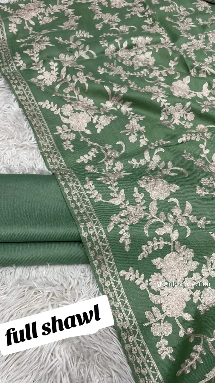 3-Pc Suit with Embroidered Shawl 