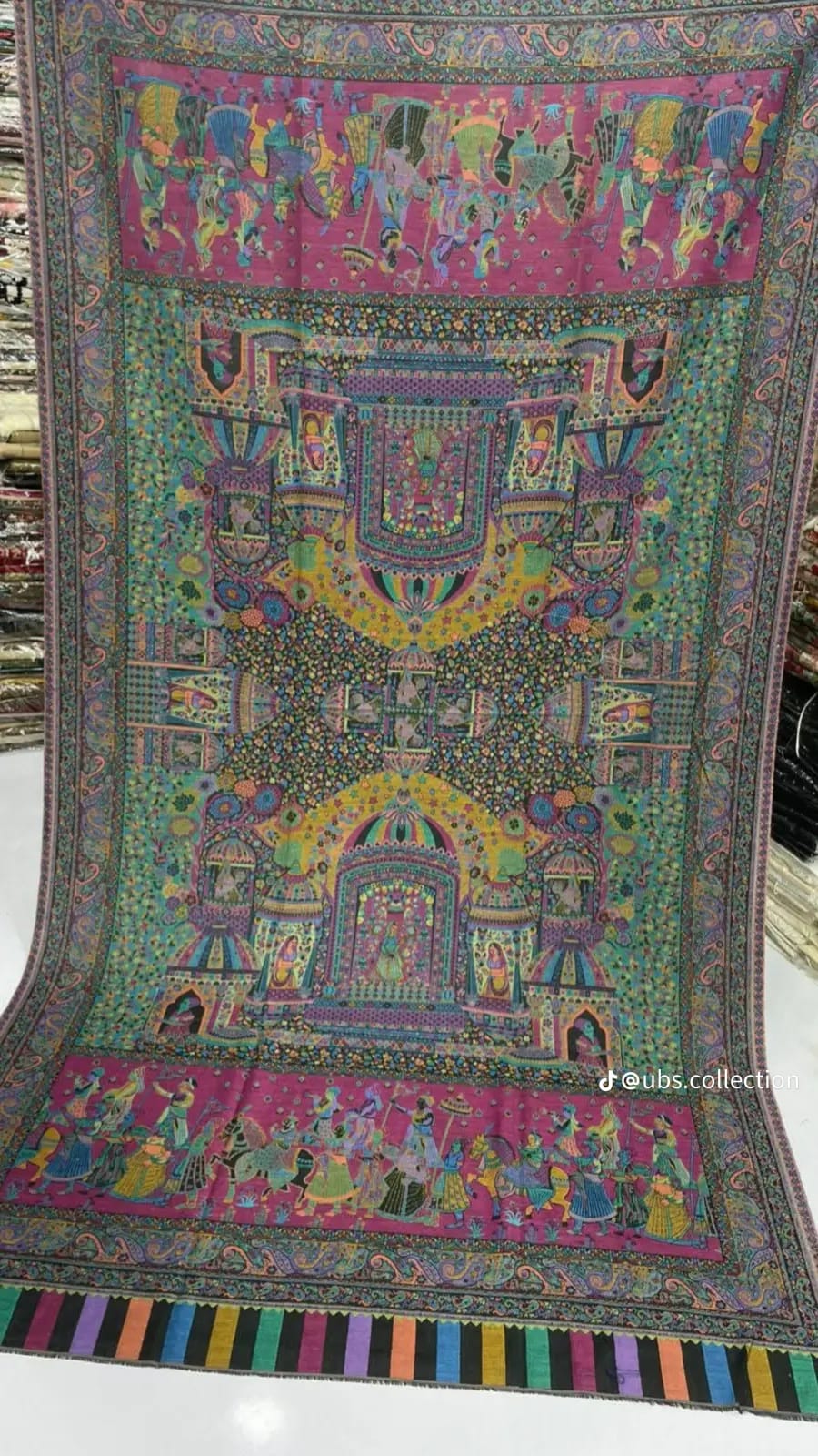 Wool Pashmina 3 pc suit with Shawl
