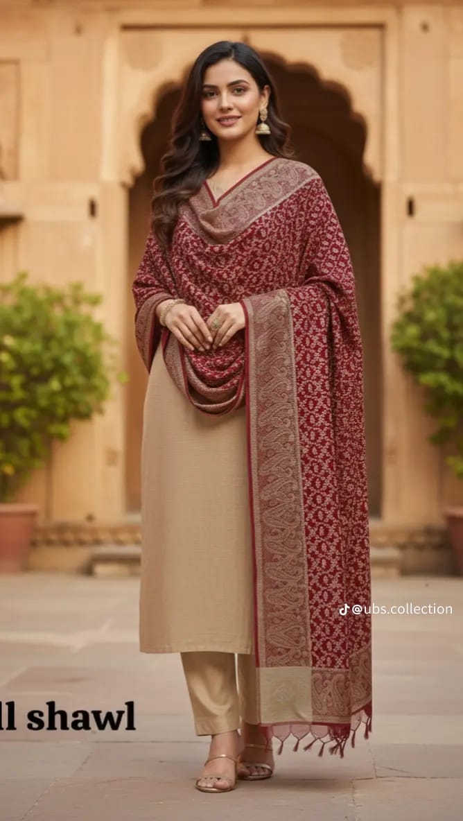 Wool Shawl 3 PC SUIT