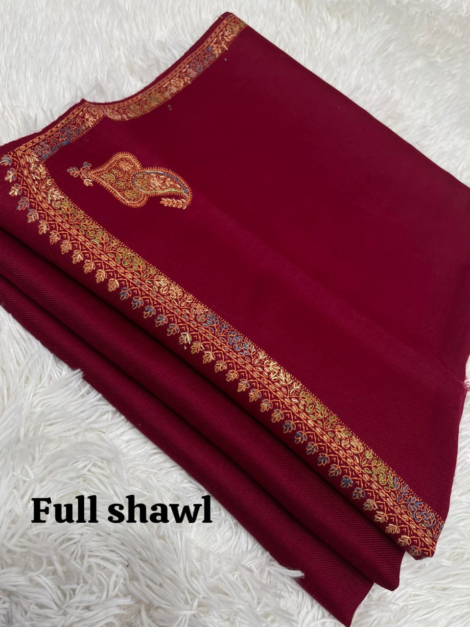 Hand Embroidery PASHMINA 3pcs with full shawl.