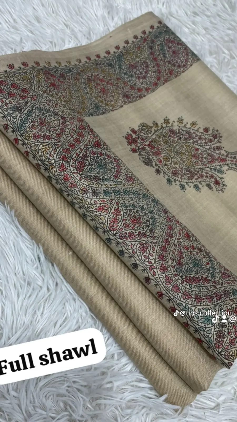 Wool Pashmina 3 pc suit with Shawl 