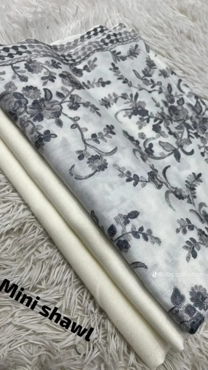 Wool Pashmina 3 pc suit with Shawl 