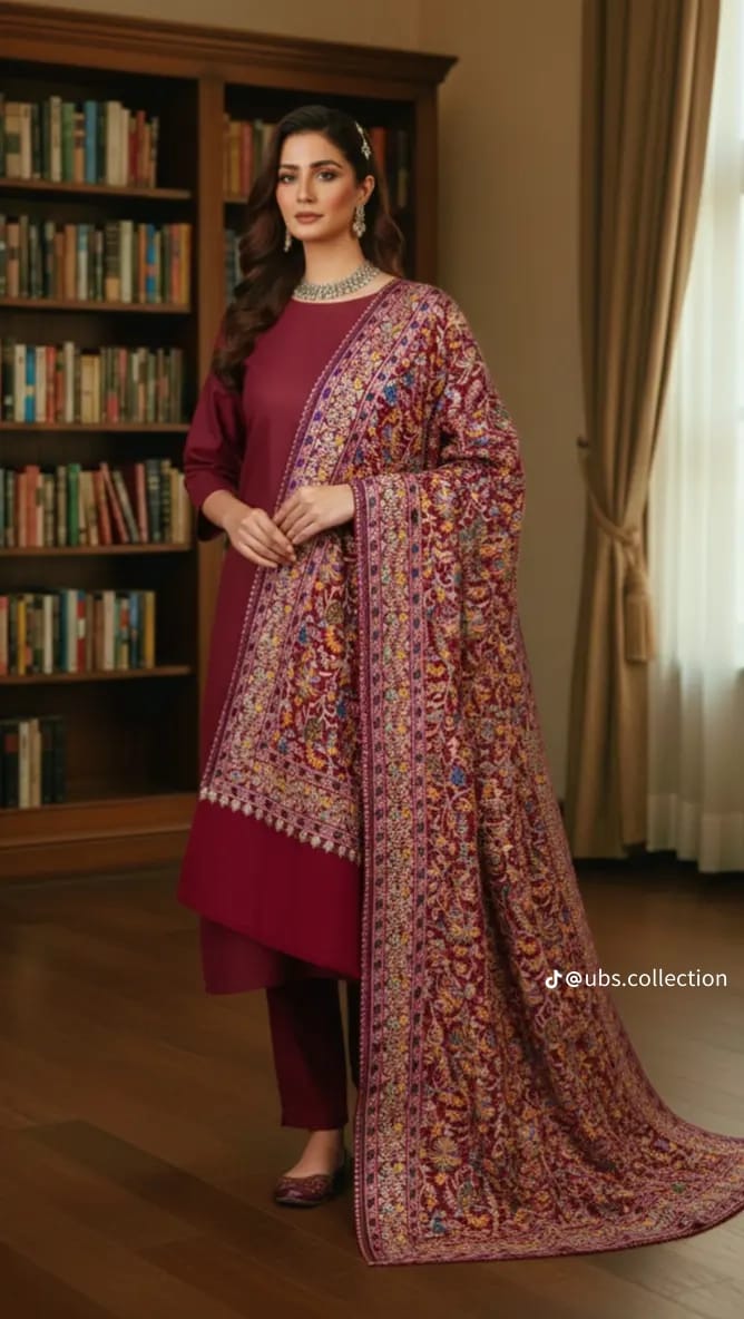 Micro Velvet 3 pc suit with Shawl 