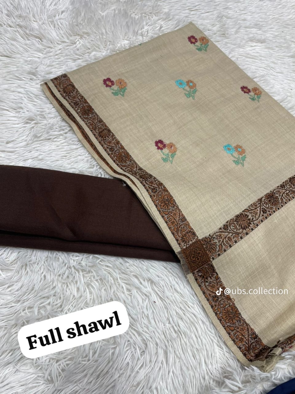 Wool Pashmina 3 pc suit with Shawl 