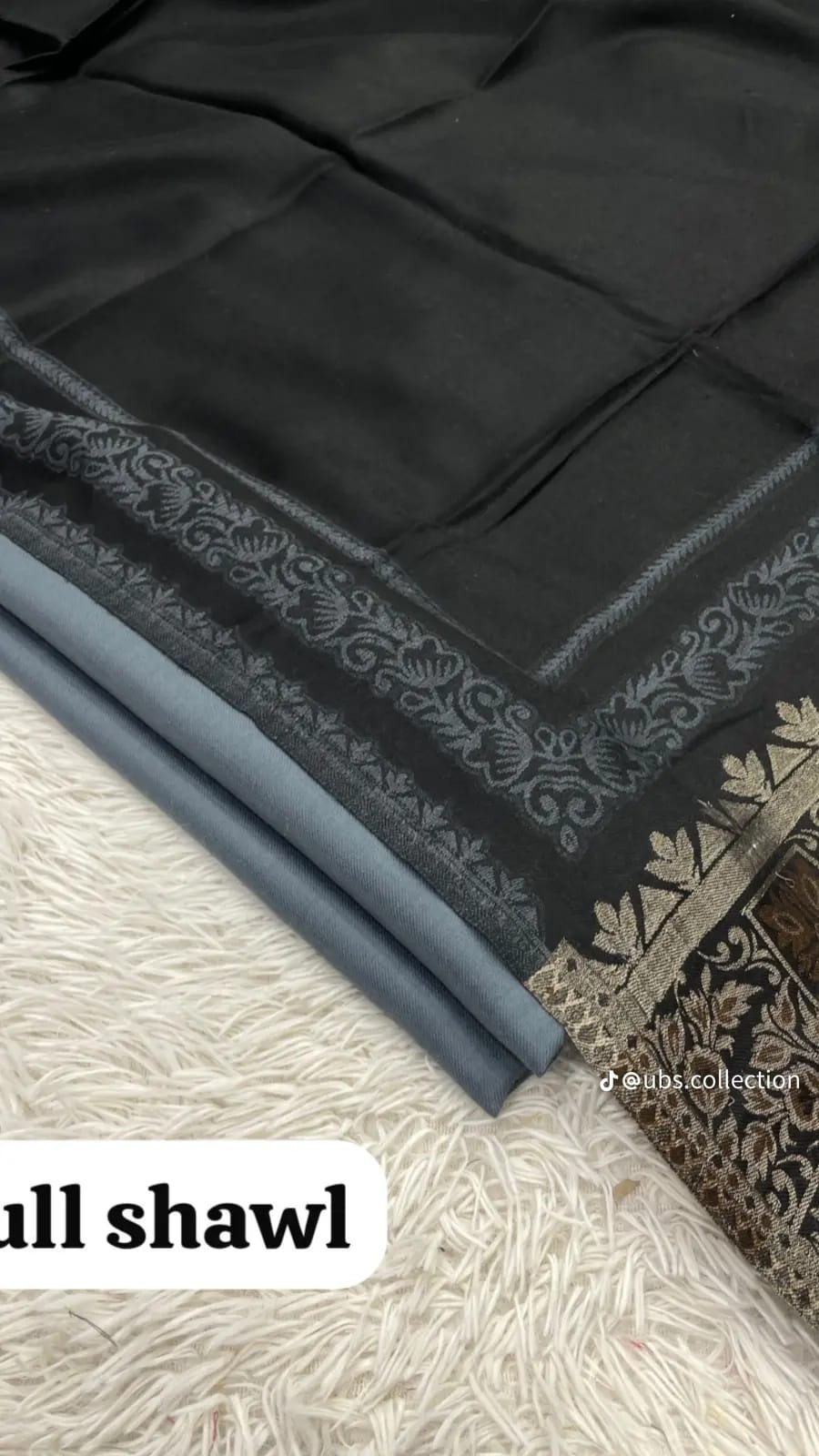 Wool Pashmina 3 pc suit with Shawl 