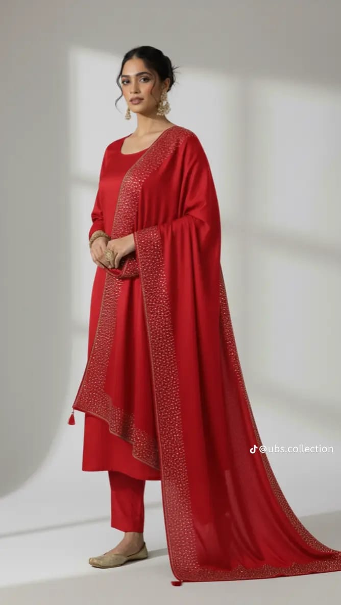 3-Pc Suit with Embroidered Shawl 