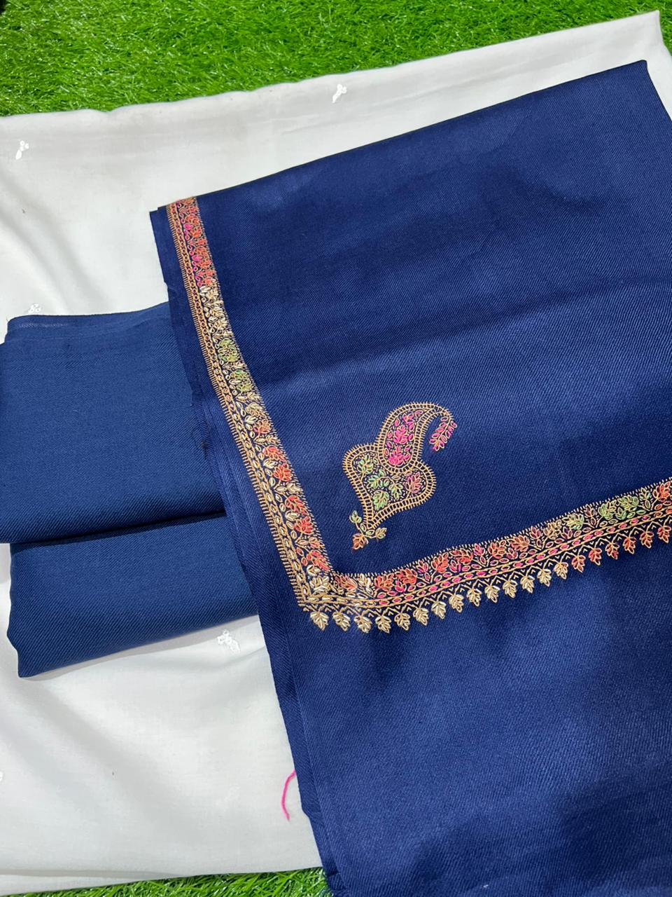 Hand Embroidery PASHMINA 3pcs with full shawl.