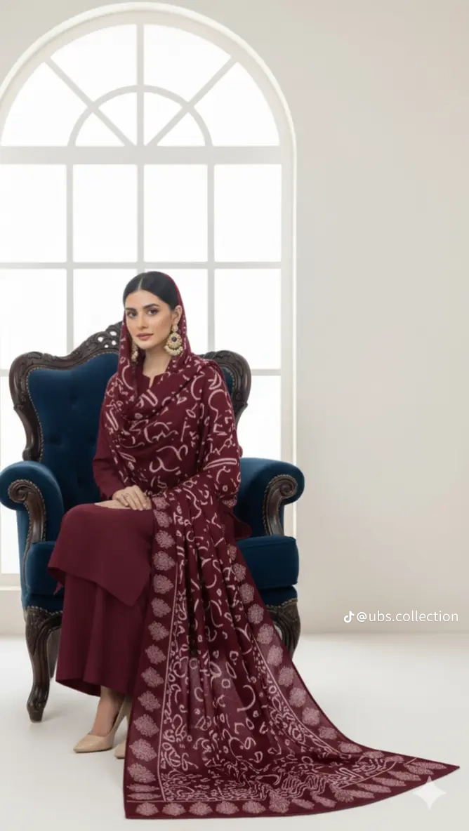 3-Pc Suit with Embroidered Shawl 