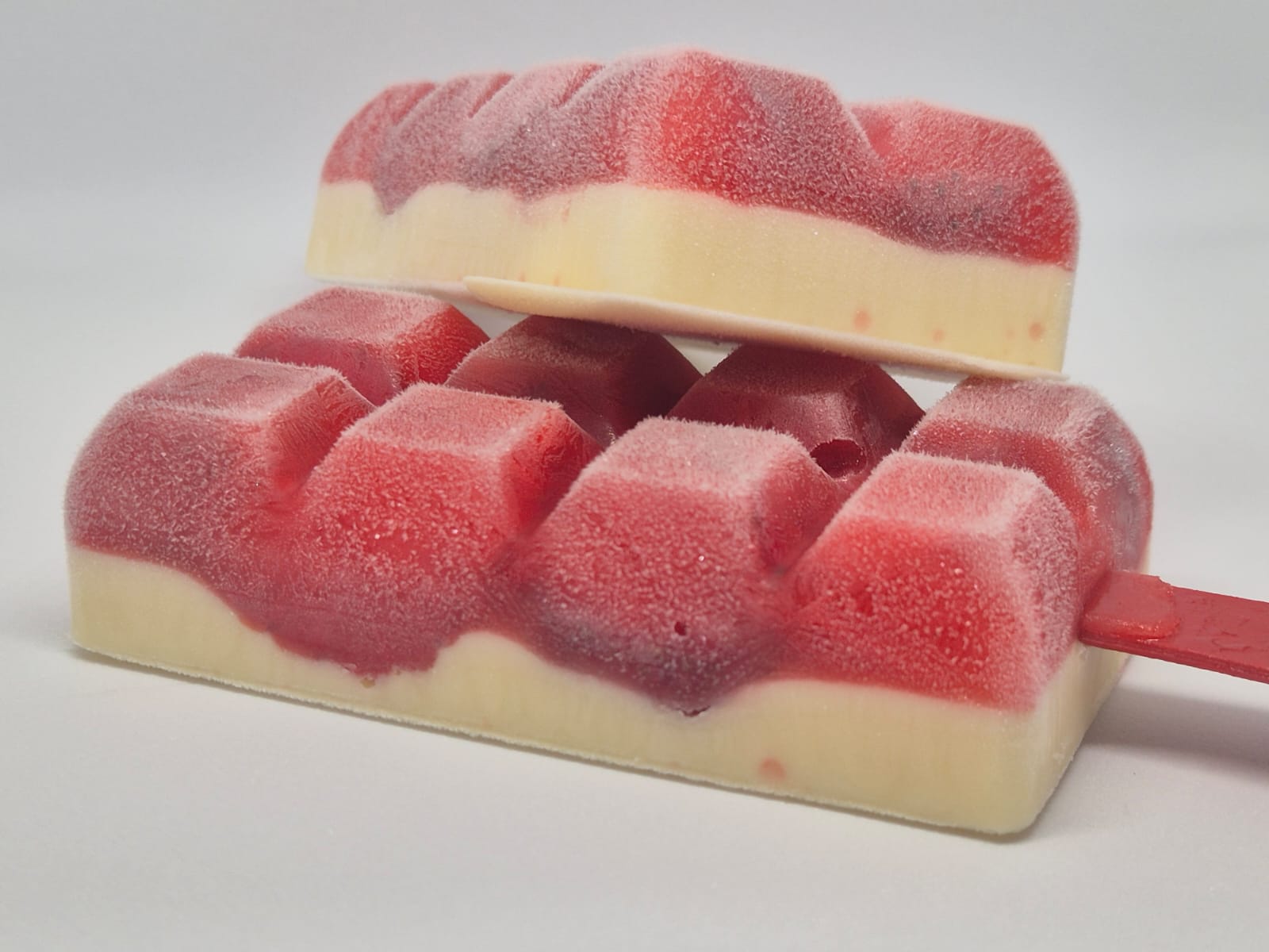 Paleta de choco fresa