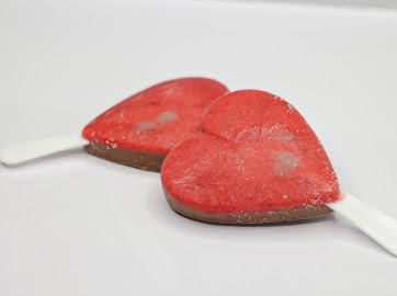 Paletas de chocofresa
