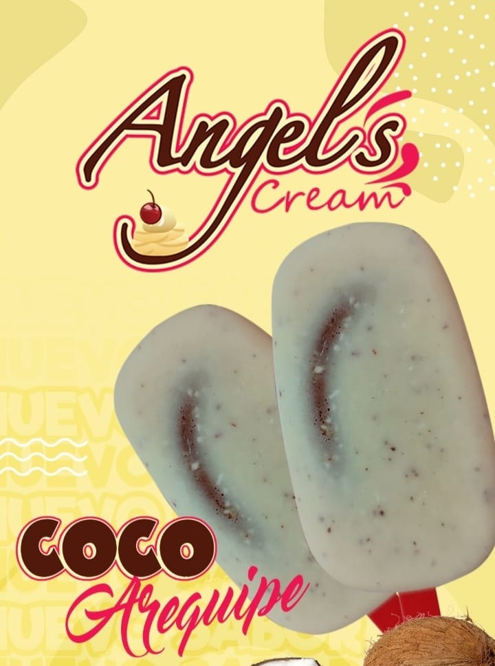 Helados de coco con arequipe