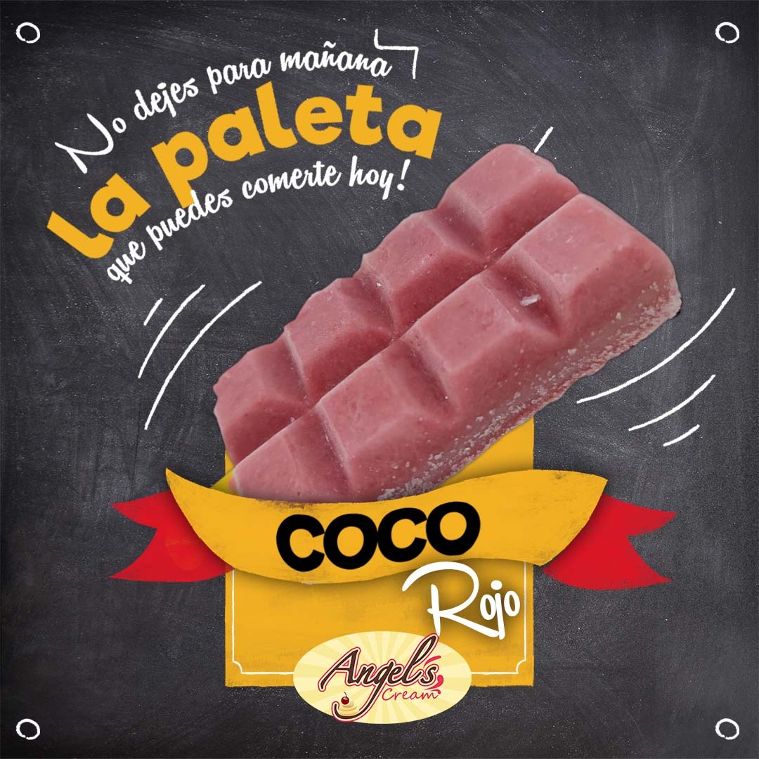 Paleta de Coco Rojo
