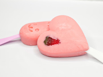 Paletas de frambuesa