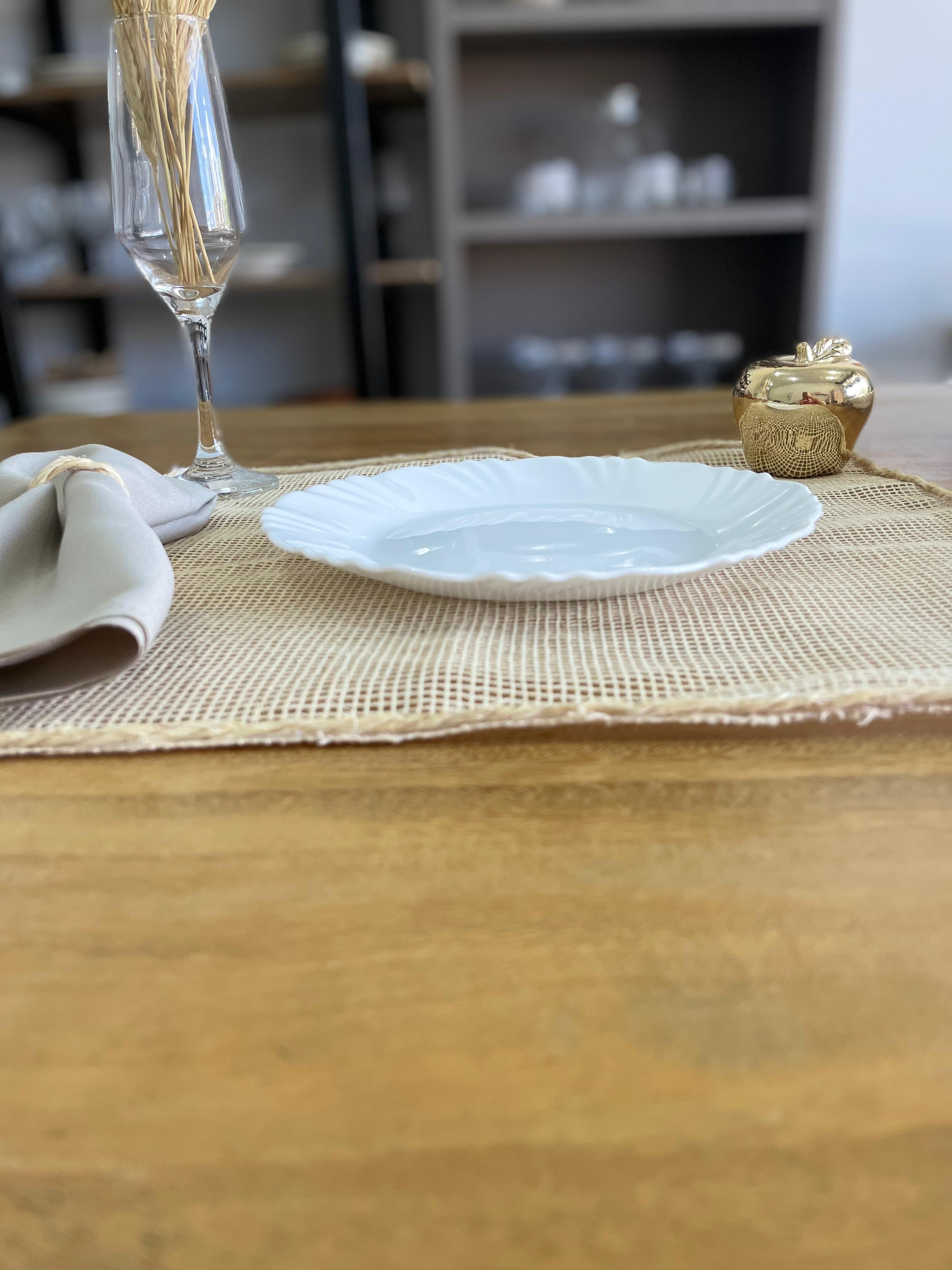 Conjunto de louça elegante Branco