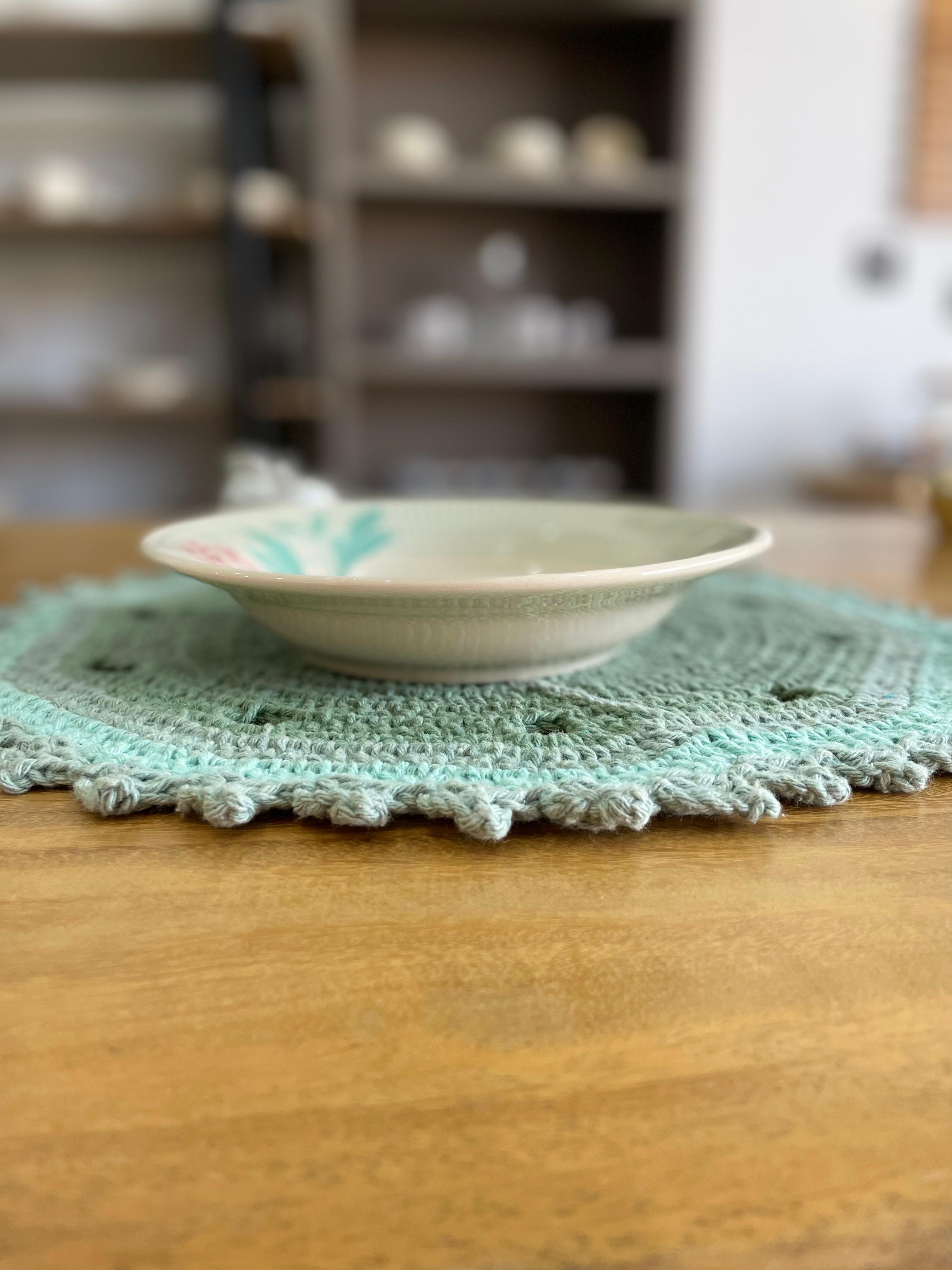 Conjunto de pratos florais
