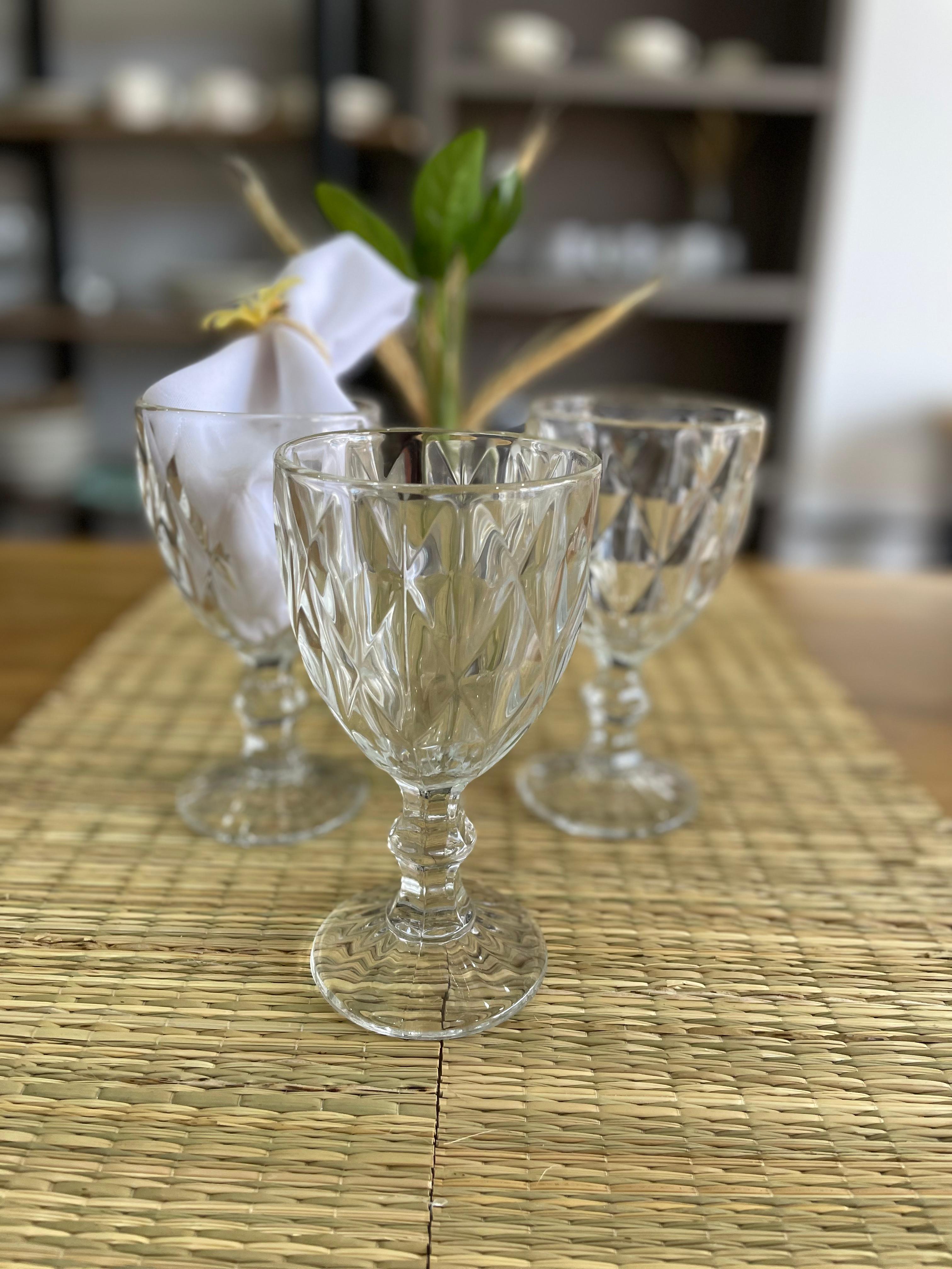 Conjunto de copos de cristal