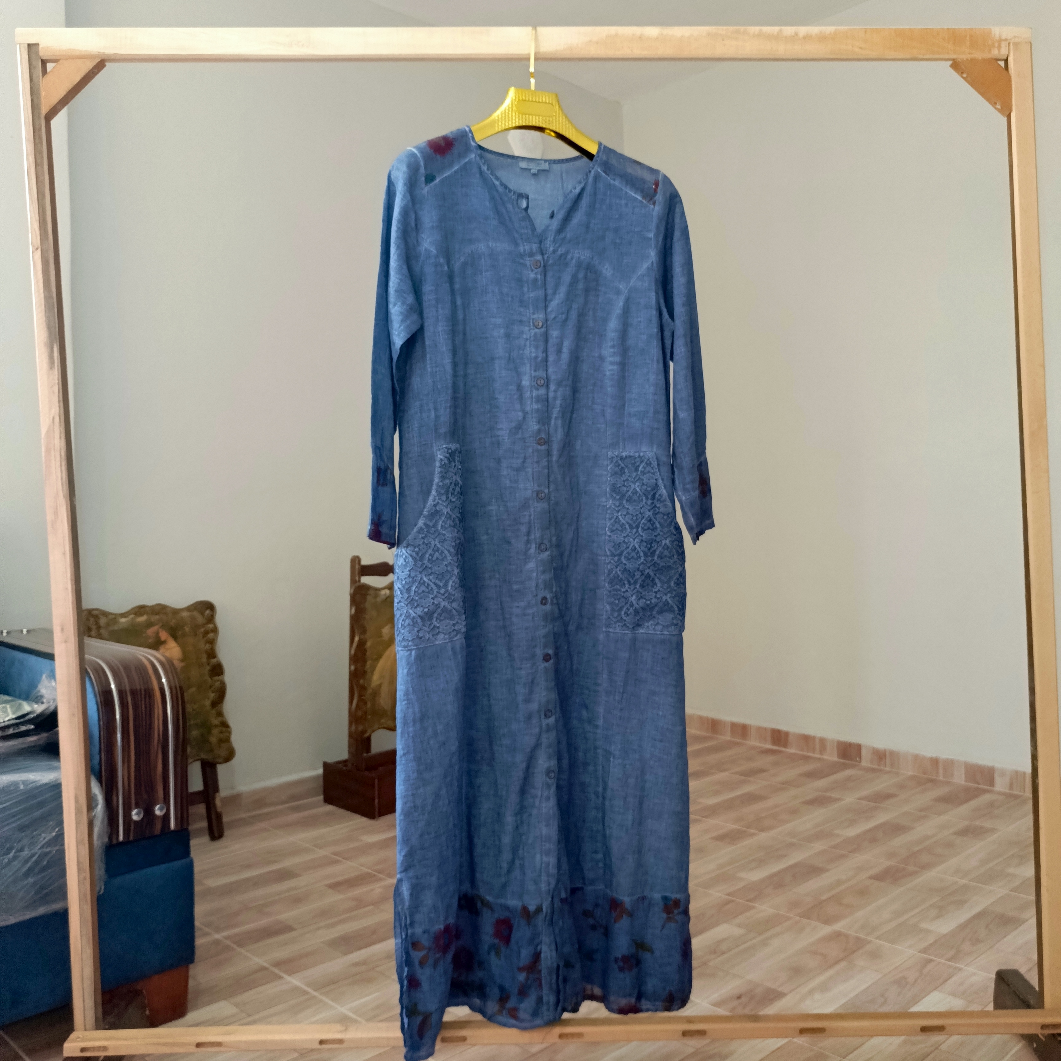 Keten yazlık elbise