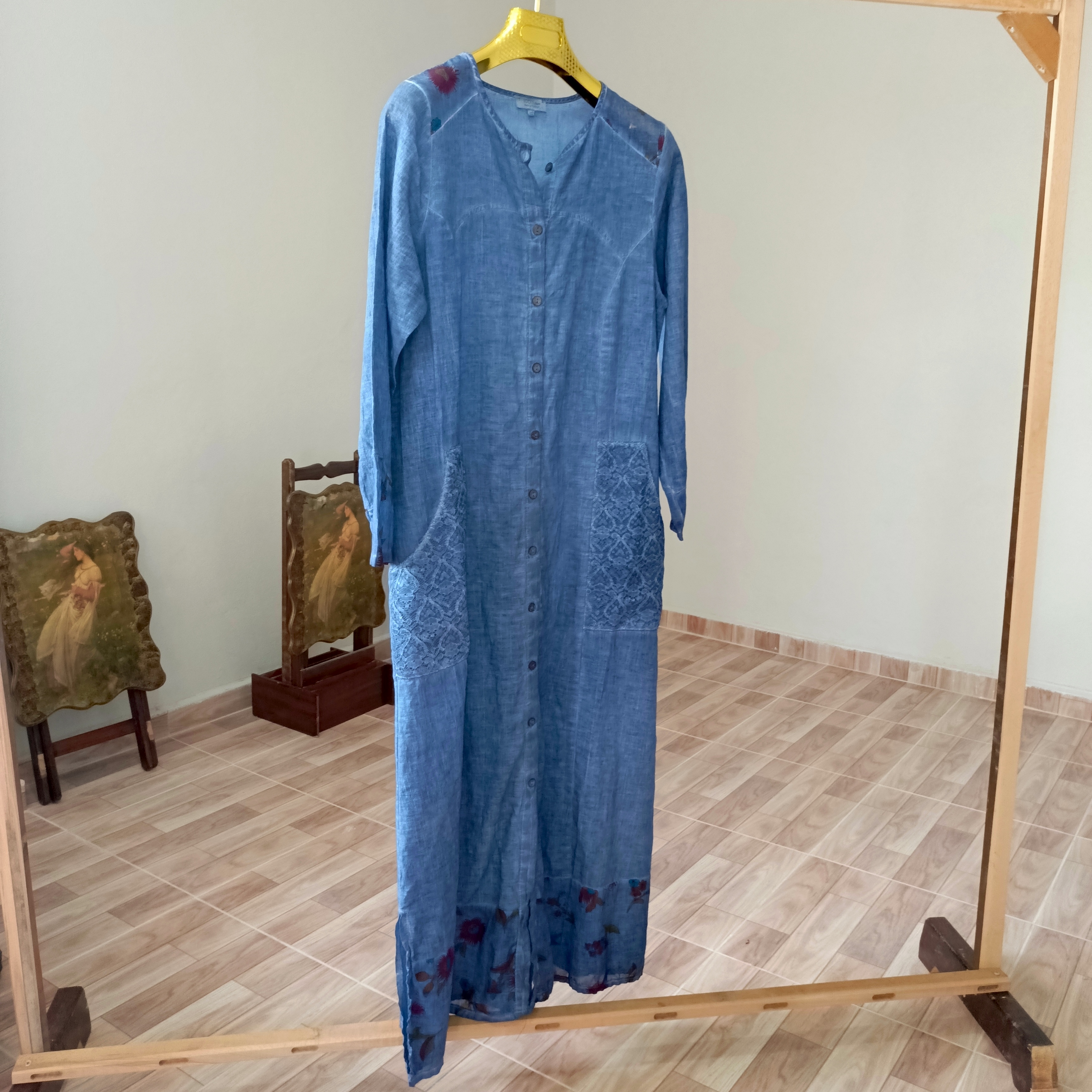 Keten yazlık elbise