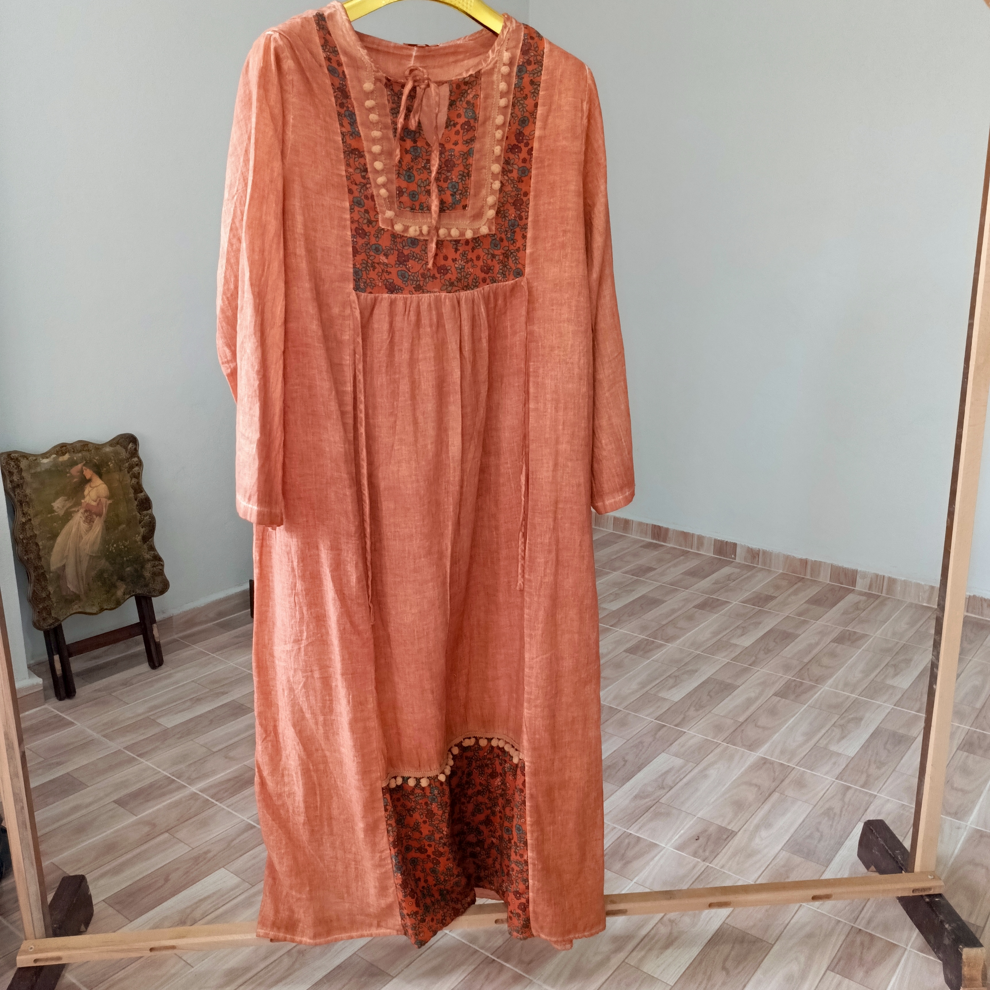 Keten yazlık elbise