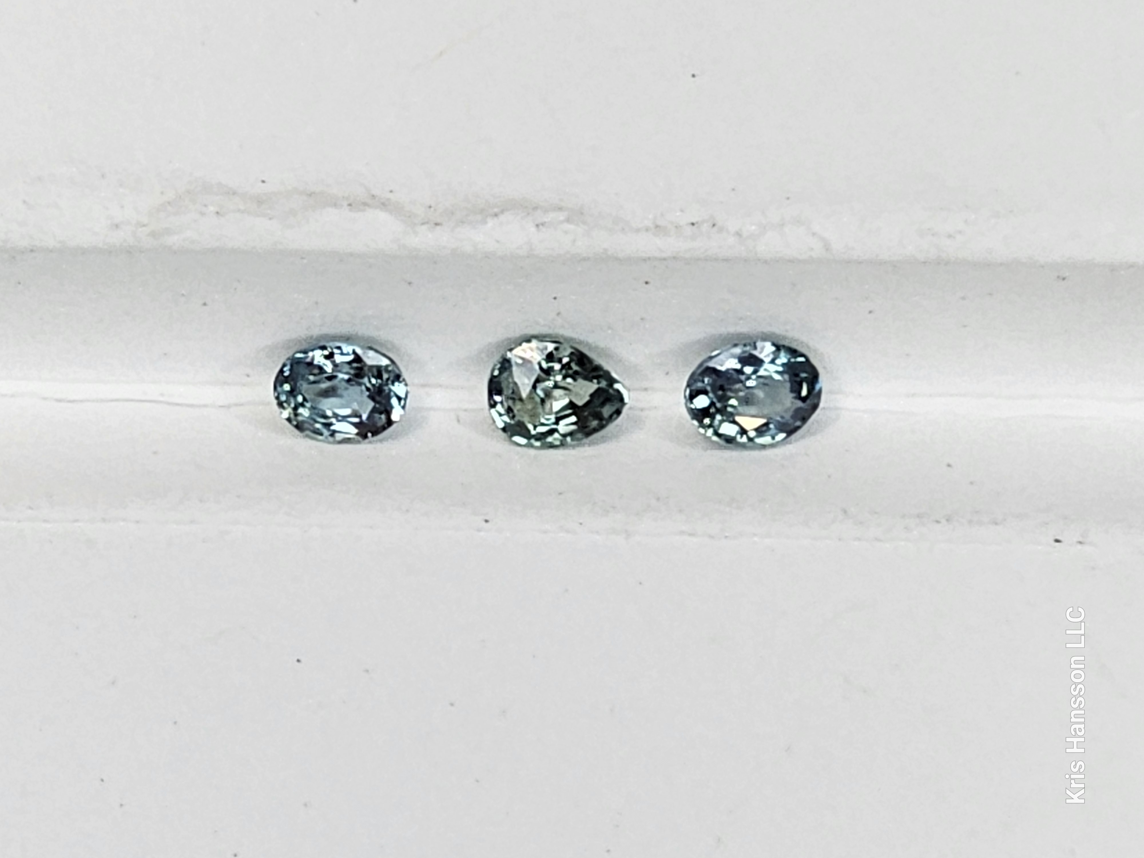 In this lot: Two oval and one Pear shape Natural Alexandrite
