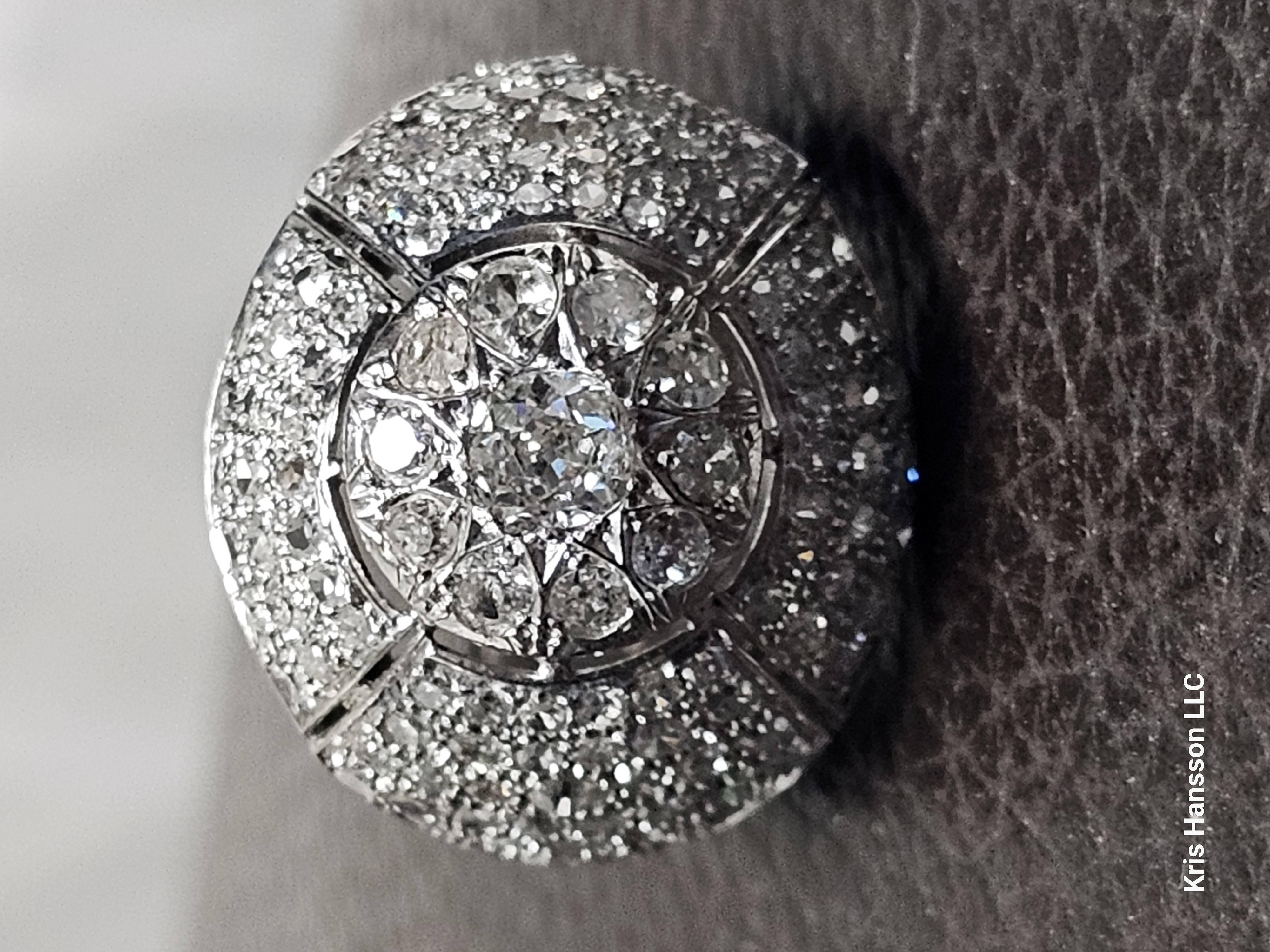 Platinum diamond domed Cocktail ring