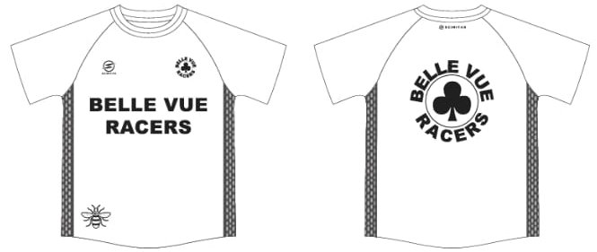 Belle Vue Racers Running T-shirt - White Mens