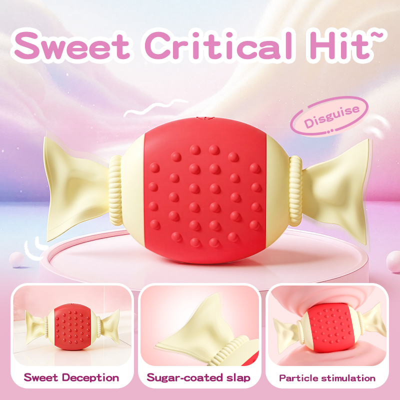 SwCandy Bean – Sweet Disguise Mini Vibrating Massager, 10 Speeds, Ultra-Soft Liquid Silicone, Low Noise (<50dB), USB Rechargeable, Water-Resistant, Portable “Candy” for Sweet Relaxation Anytimeeet Critical Hit Candy Toy