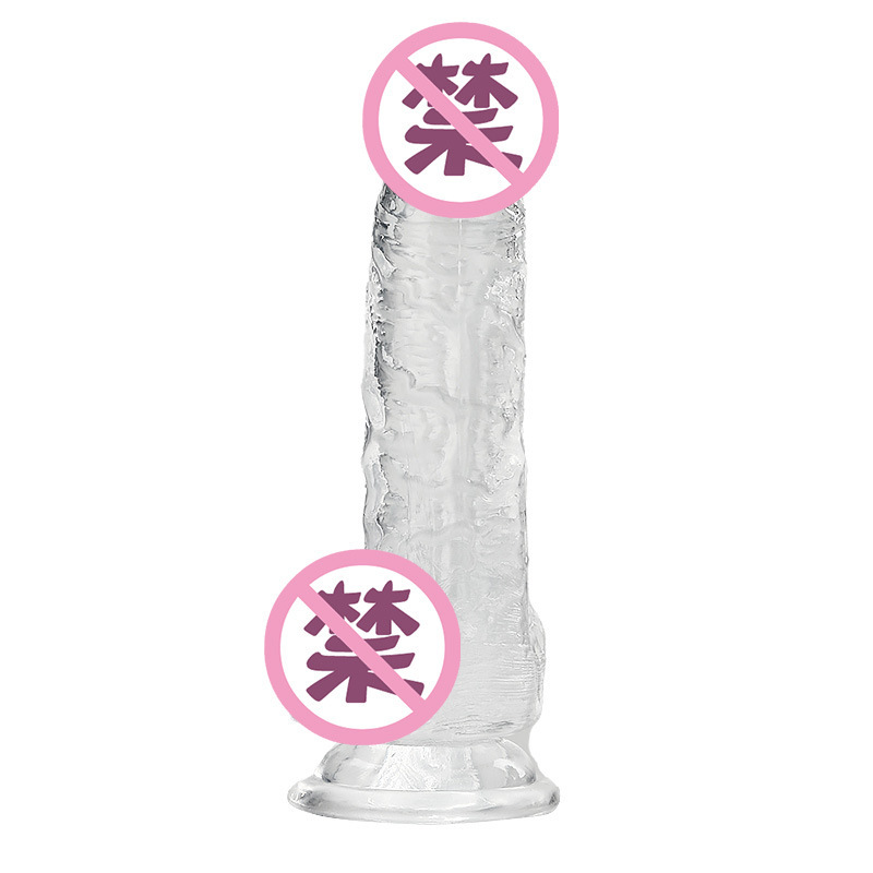 BUYUER Crystal Clear Silicone Dildo with Suction Cup – Soft, Thick & Realistic, Transparent Adult Toy for Women, 3 Sizes (Manual, Beginner to Master)