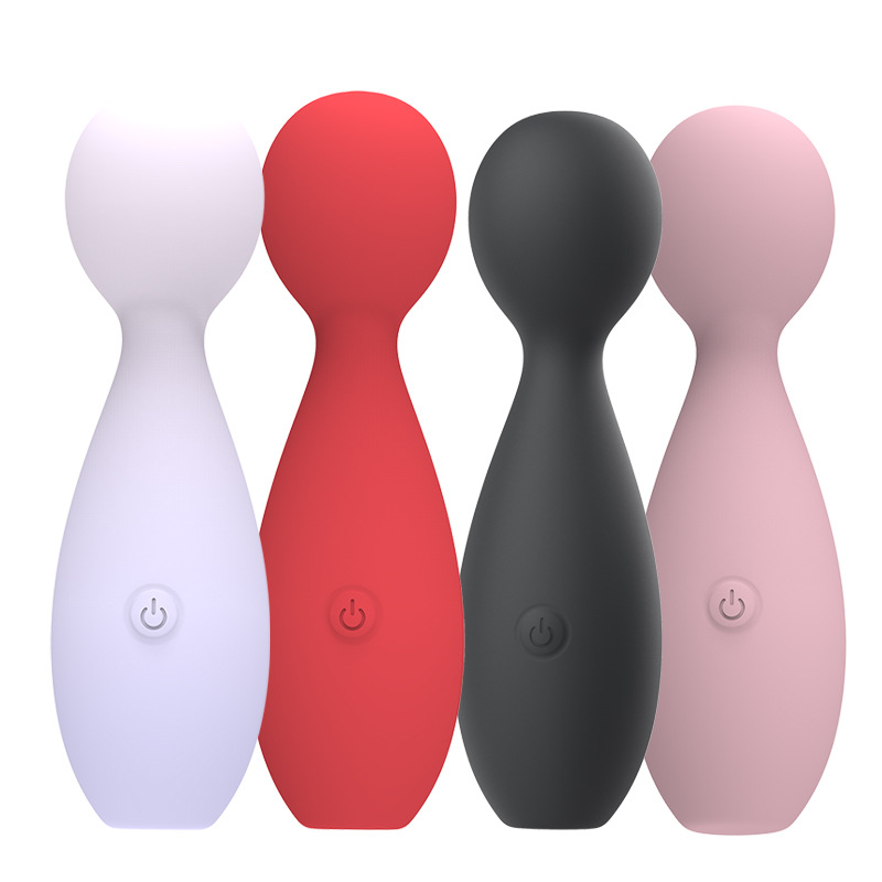 BUYUER Mini AV Wand Vibrator for Women – Liquid Silicone Powerful Clitoral Massager with Strong Deep Vibrations, Ultra-Quiet (≤40dB), Rechargeable, Waterproof, 4 Speeds & 7 Modes – Adult Sex Toy for Solo/Couples (Gradient/Red/Black/Pink)
