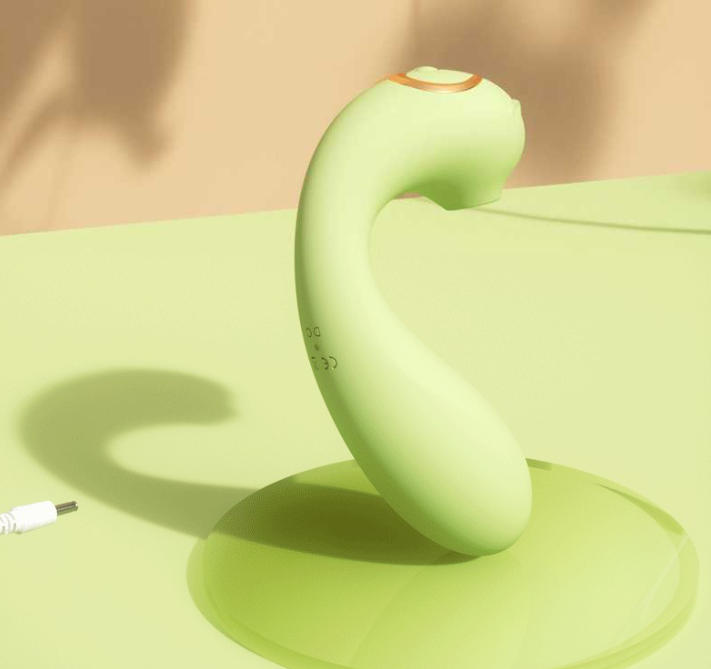 BUYUER Wearable Silent Egg Vibrator with APP Remote Control, Intelligent Heating & Clitoral Suction, 12 Vibration Modes, Double-Layer Silicone, Rechargeable Love Toy for Women (Pink/Green)