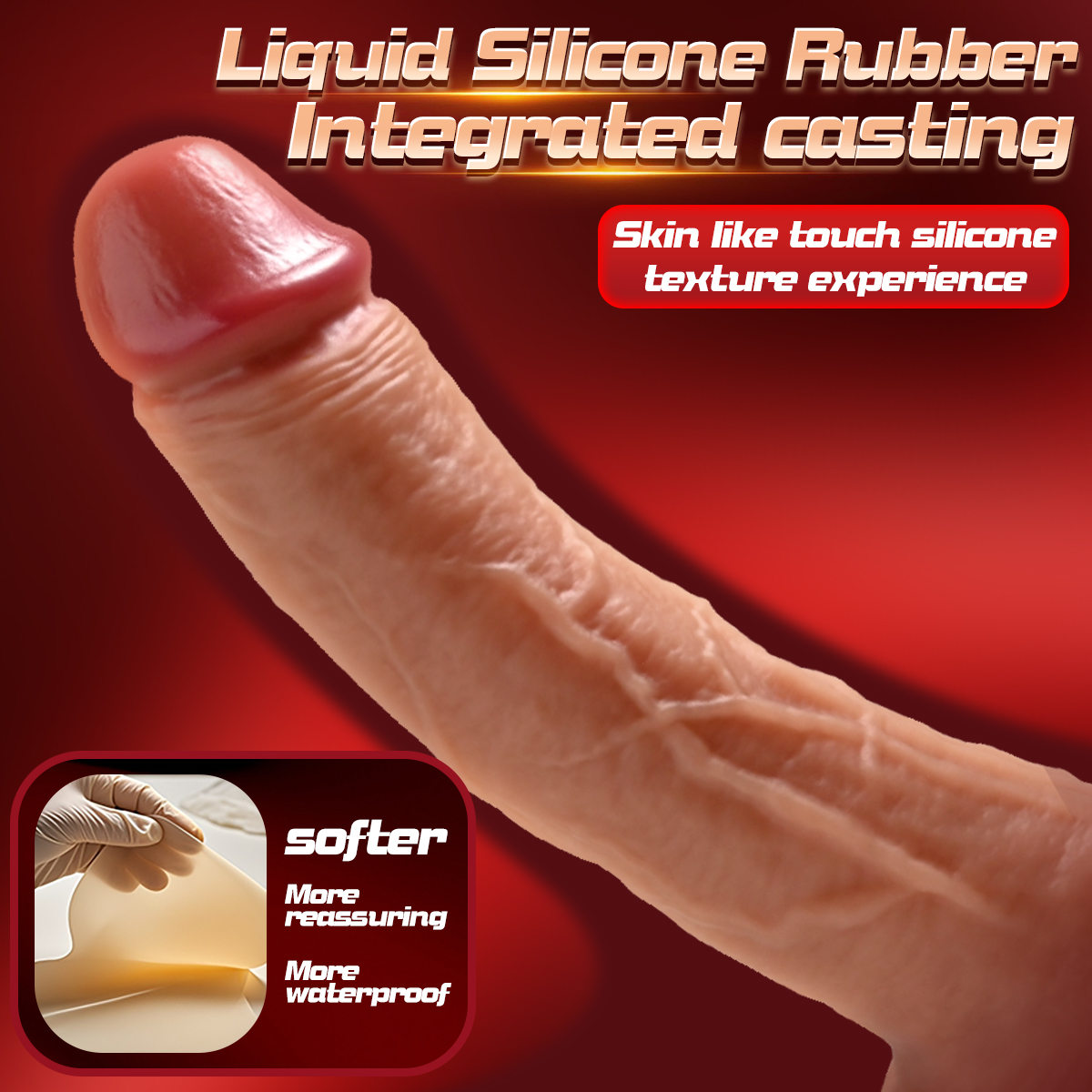 Thrusting Dildo Vibrator Sex Toy - Sliding Ring Realistic Dildo Sex Novelties Dildos 10 Modes Vibrating Thrusting Heating Suction Cup Dildo Adult Toys for Women Men Couples