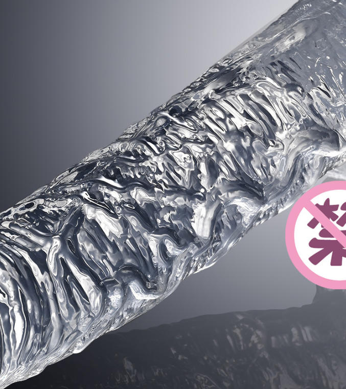 BUYUER Crystal Clear Silicone Dildo with Suction Cup – Soft, Thick & Realistic, Transparent Adult Toy for Women, 3 Sizes (Manual, Beginner to Master)