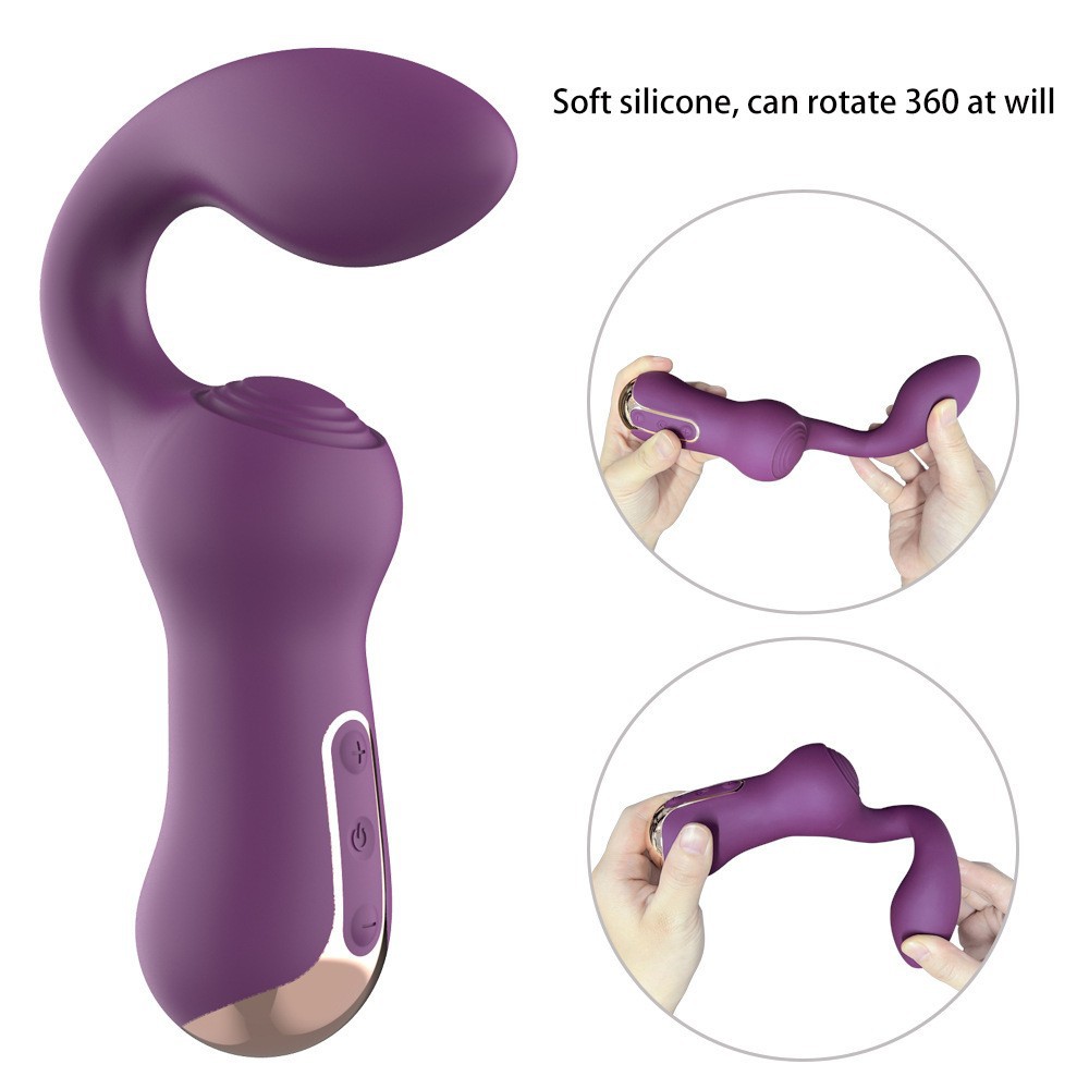 BUYUER Powerful G-Spot Vibrator for Women – Rechargeable Silicone Clitoral & G-Spot Massager with Strong Deep Vibes, Waterproof, Quiet (40dB) – Adult Sex Toy for Solo or Couples Play – Purple