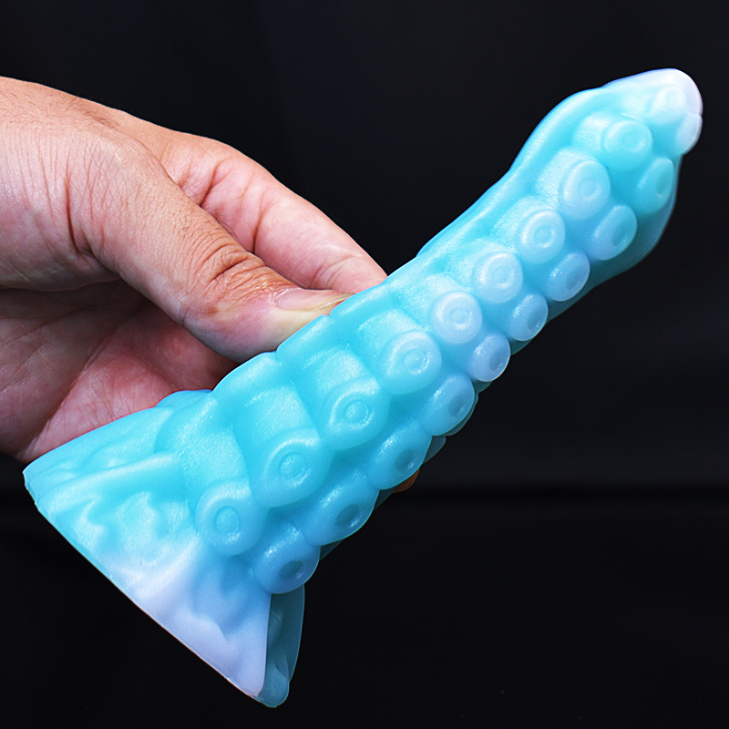 Alien Shape Liquid Silicone Butt Plug – Super Soft Anal Plug Dildo for Women, Multi‑Layer Ridge Texture, Body‑Safe Platinum Silicone, Custom Colors & Night Glow Available (S/M/L Sizes)
