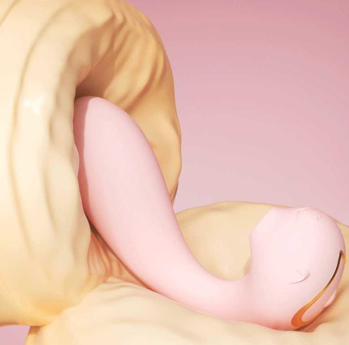 BUYUER Wearable Silent Egg Vibrator with APP Remote Control, Intelligent Heating & Clitoral Suction, 12 Vibration Modes, Double-Layer Silicone, Rechargeable Love Toy for Women (Pink/Green)