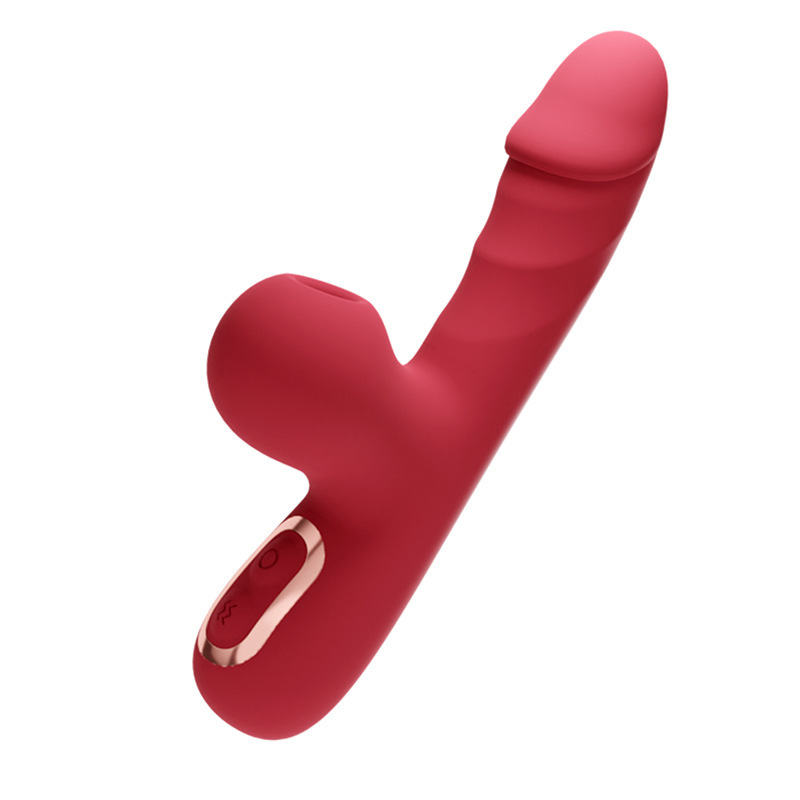 BUYUER Mini Clitoral Suction Vibrator – Strong Vibration + Realistic Sucking + Smart Heating, Waterproof Adult Sex Toy for Women, Portable Personal Massager (Pink/Red)