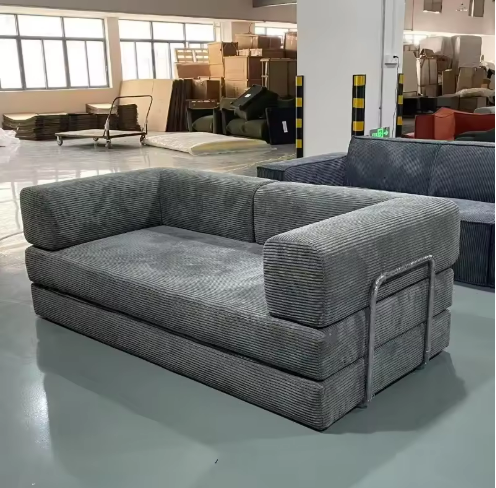 Gray Corduroy Sofa