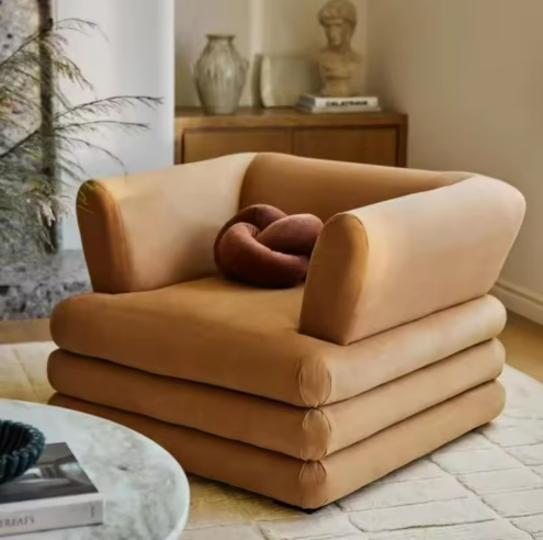 Modern Tan Armchair