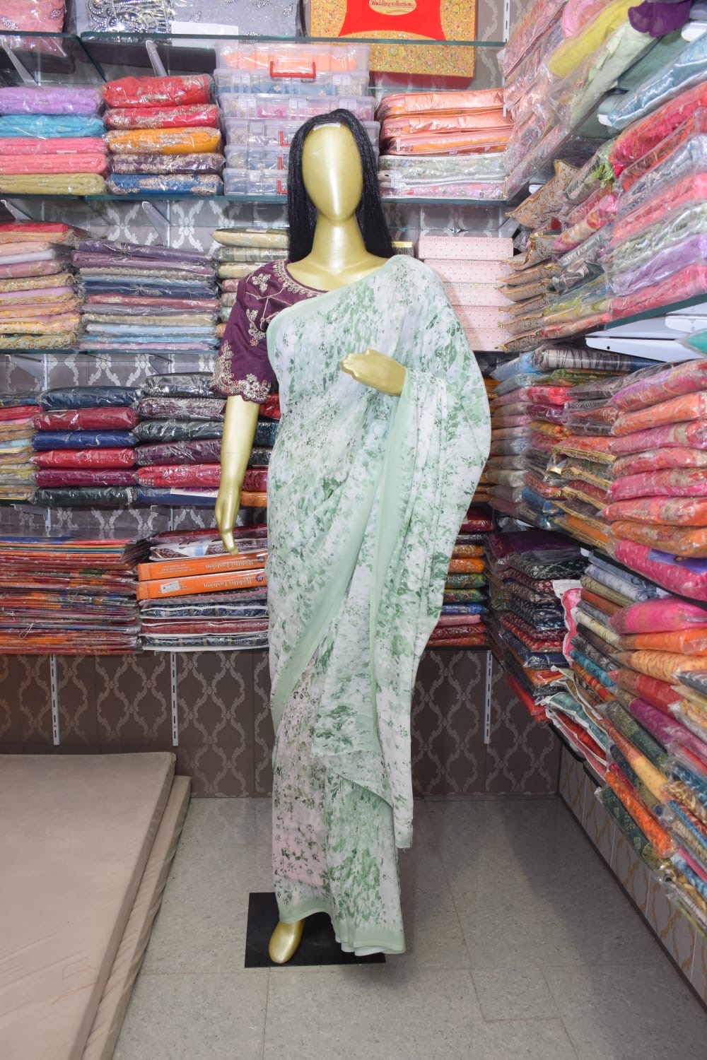 Elegant Green Saree