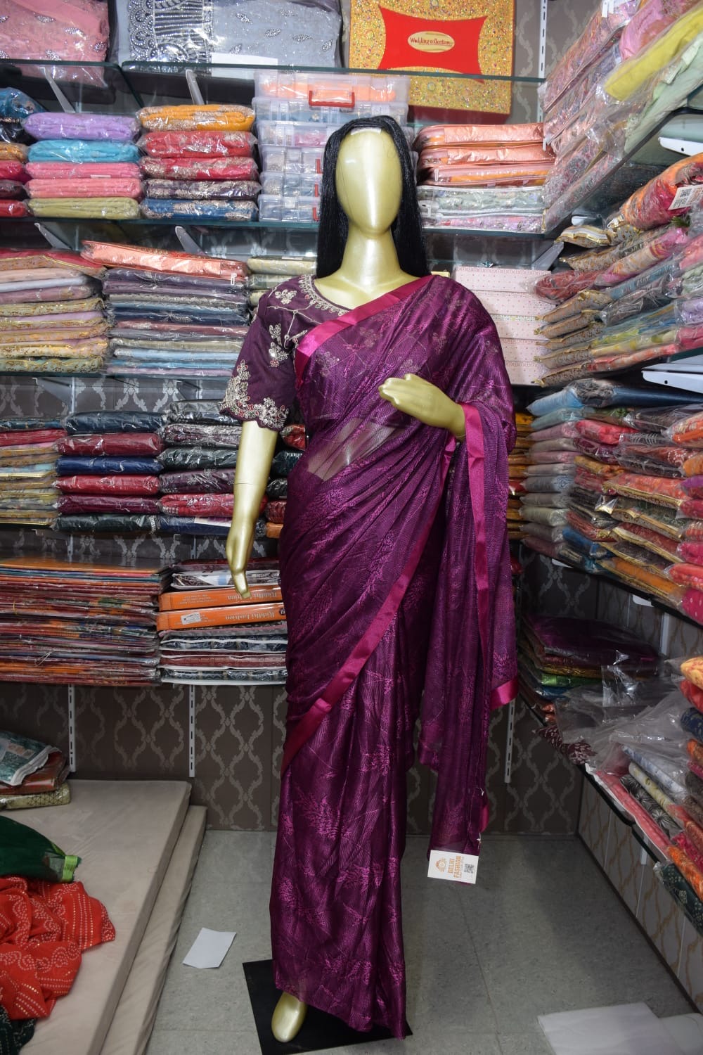 Purple Silk Saree
