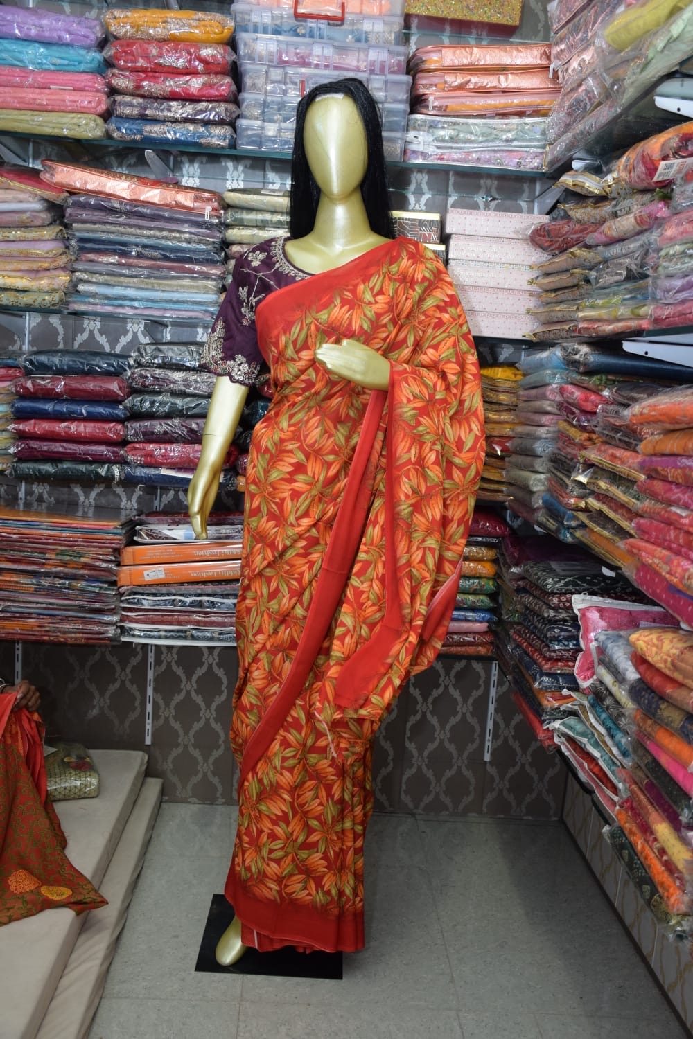Bright Floral Saree