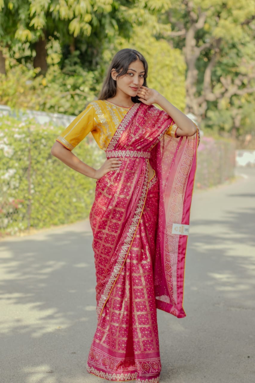 Elegant Pink Saree