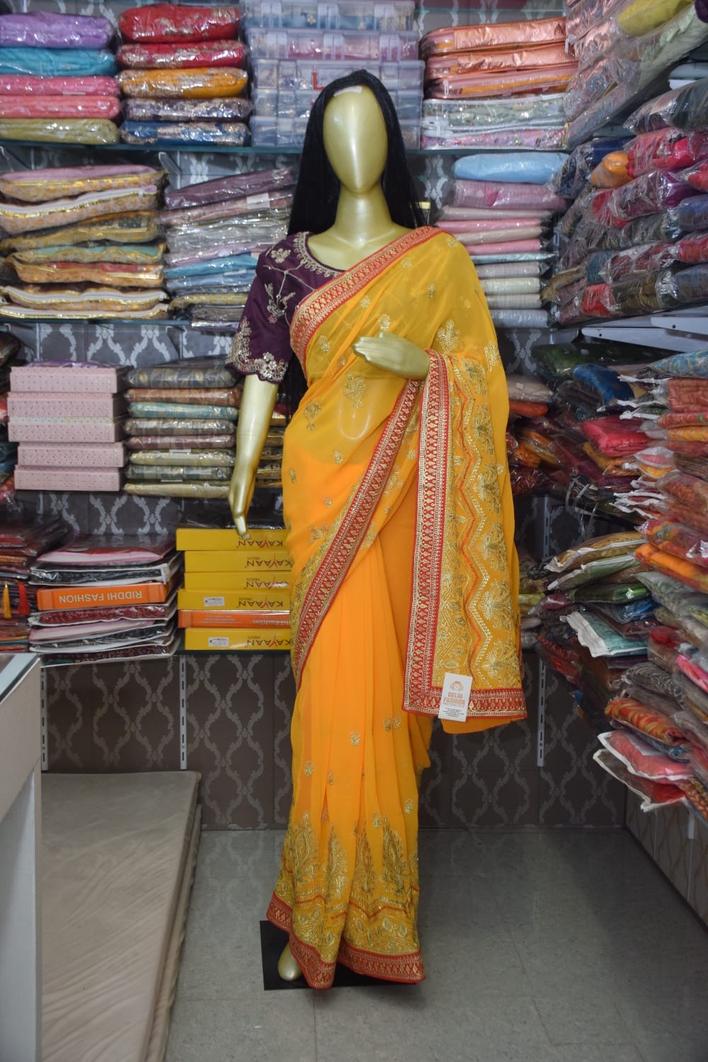 Traditional Yellow Saree