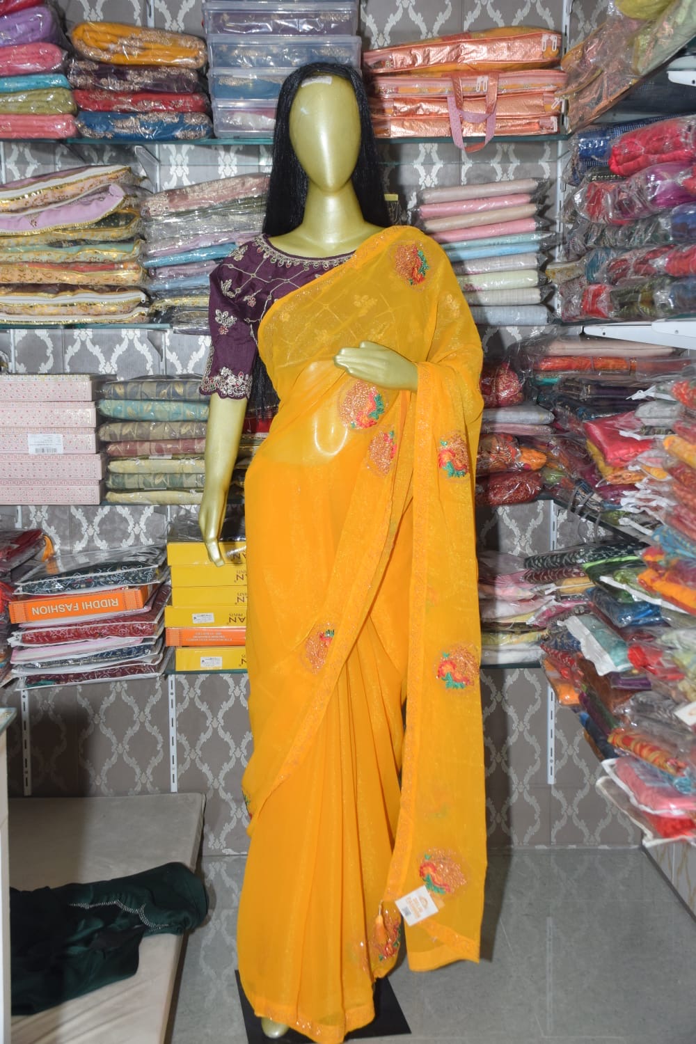 Yellow Designer Saree