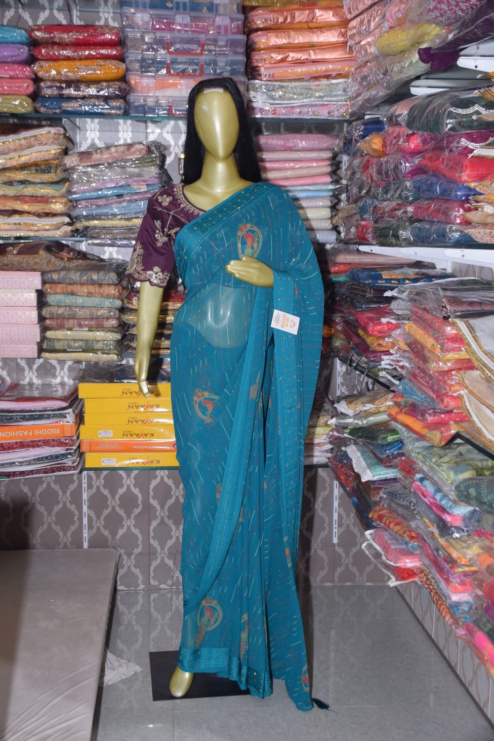 Blue Saree