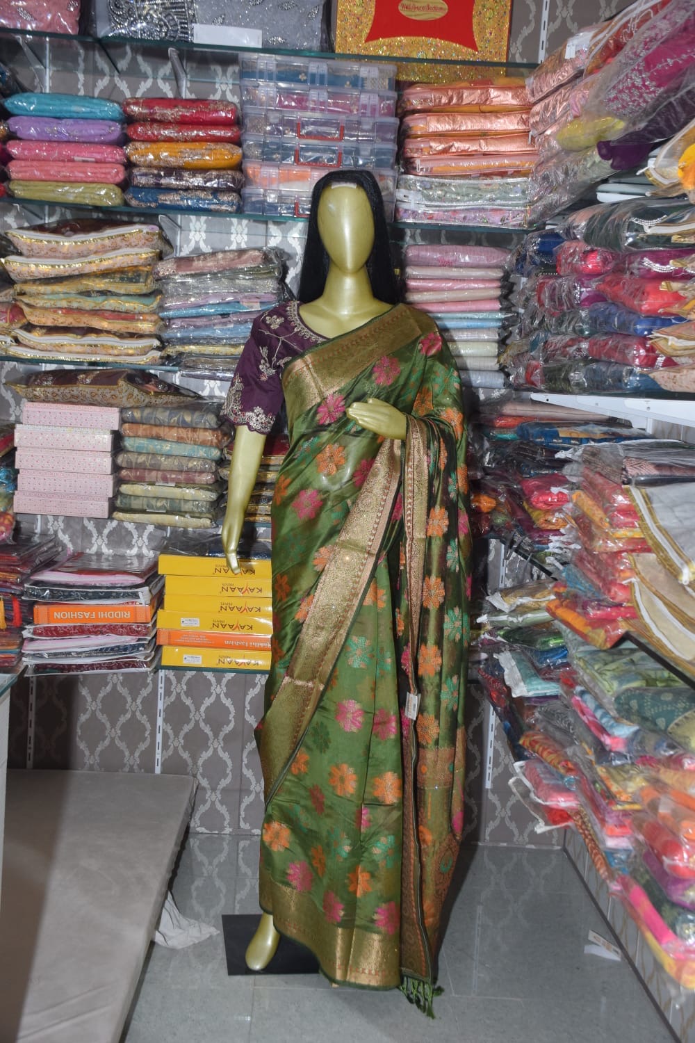 Traditional Green Silk Saree