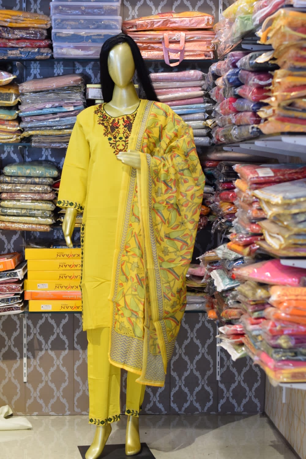 Yellow Embroidered Salwar Kameez