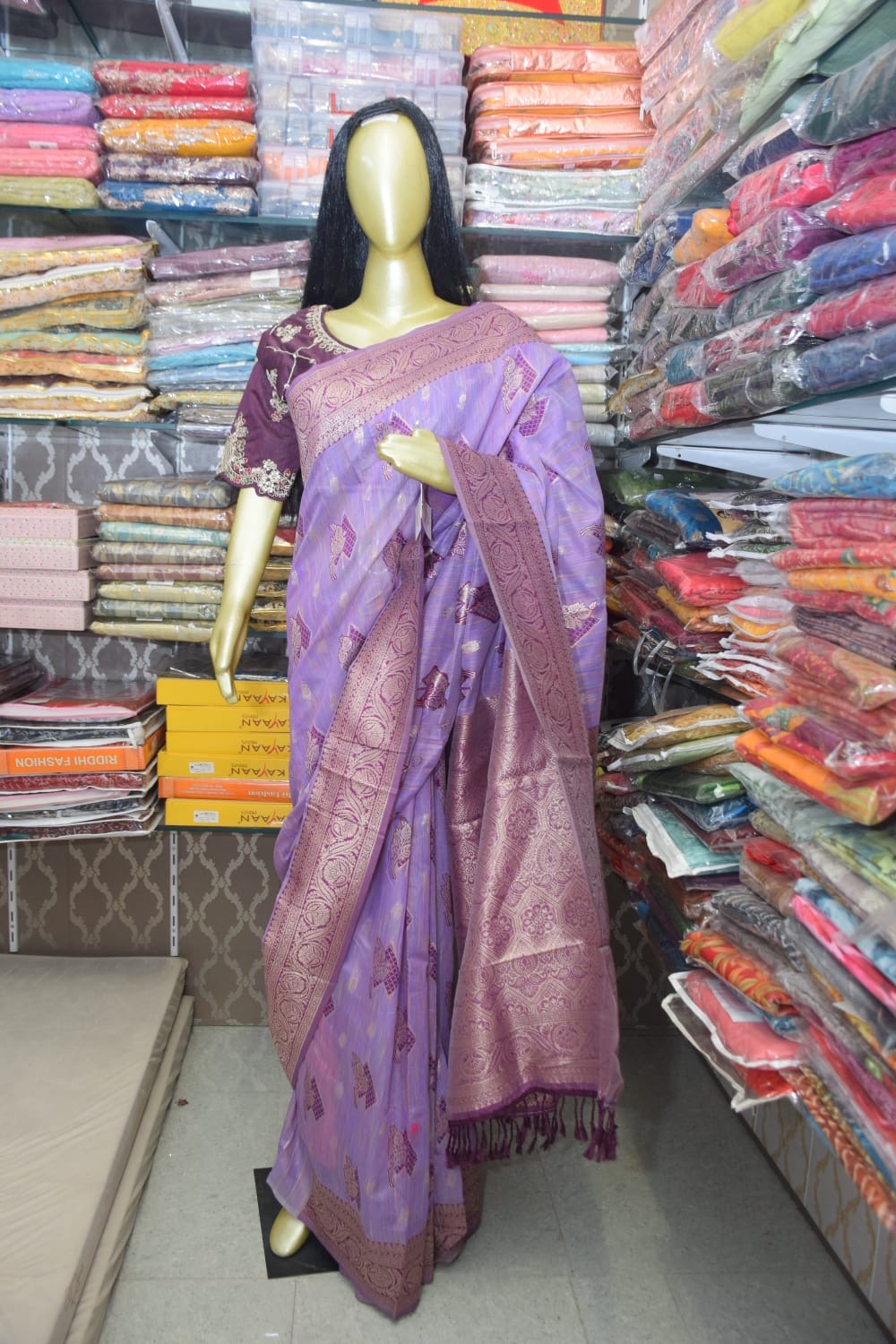 Purple Silk Saree