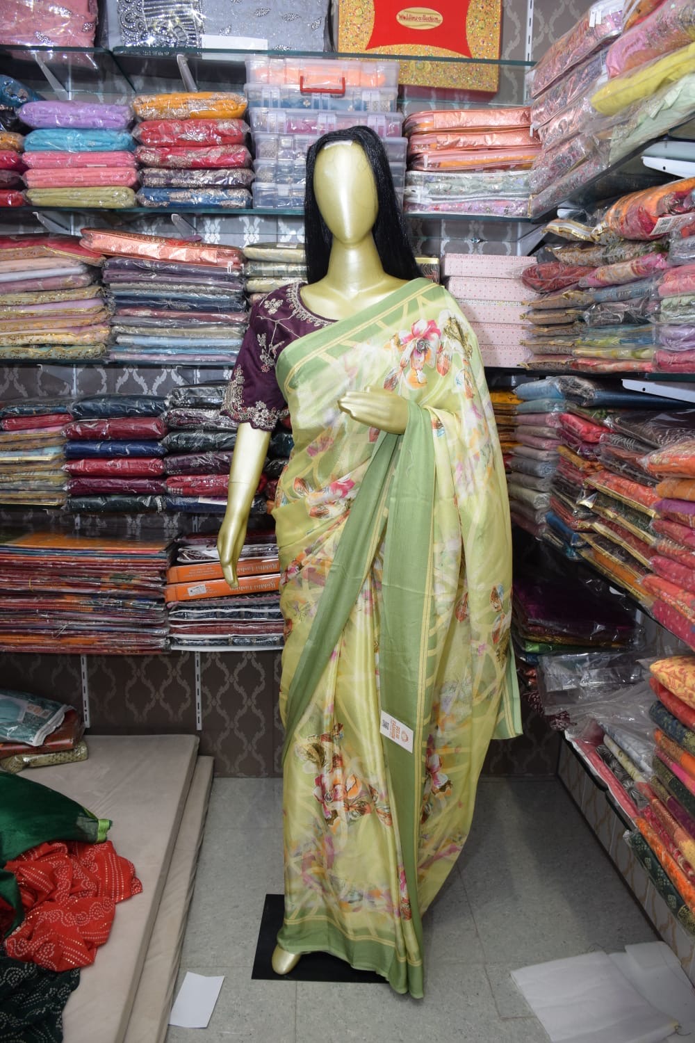 Elegant Green Sari